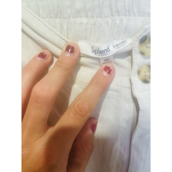 SPLENDID Beige Off-White Pull On Wide-Leg Delancey Trousers Pants Size XS - Picture 9 of 12